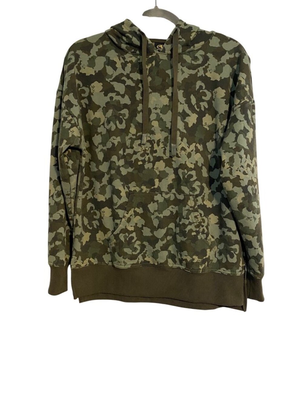 Athletic Works Women's S (4-6) Camo Hoodie Green Brown Pullover Outdoor Comfy
